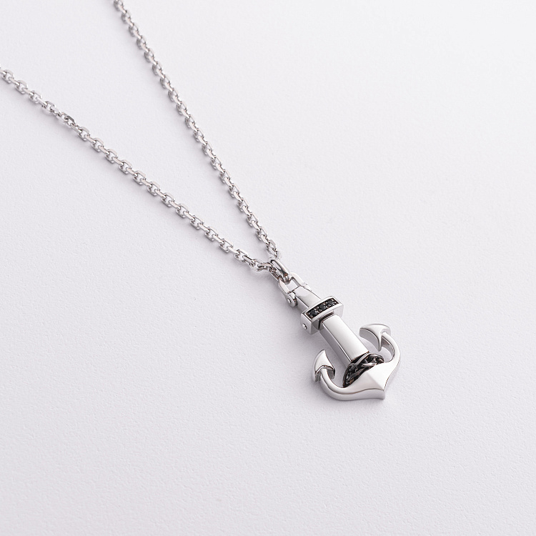 Чоловіче срібне кольє "Якір" Zancan EXC467-B від ювелірного магазину Онікс - 2