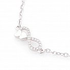 Срібний браслет "Нескінченність з сердечками" (фіаніти) 141290 от ювелирного магазина Оникс - 2