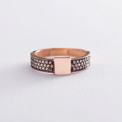 Золотое кольцо с фианитами к05997