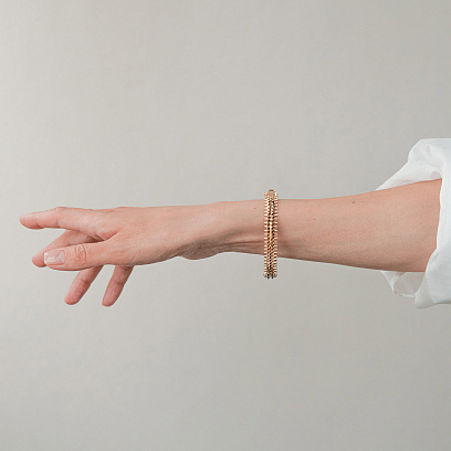 Жесткий браслет "Pauline" в желтом золоте б05649 №10