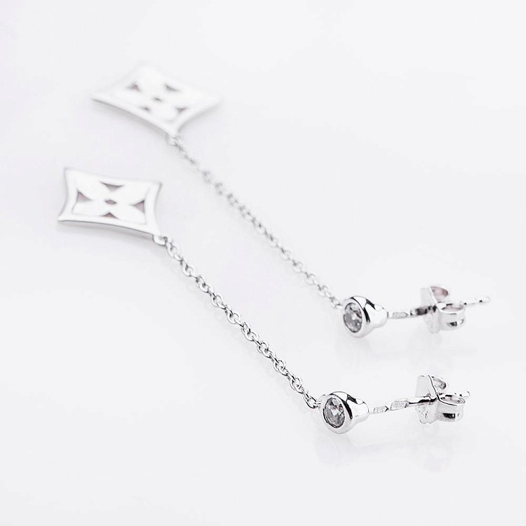 Срібні сережки "Конюшина" 121516 від ювелірного магазину Онікс - 3