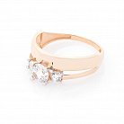 Золотое кольцо с фианитами к05709 от ювелирного магазина Оникс - 1