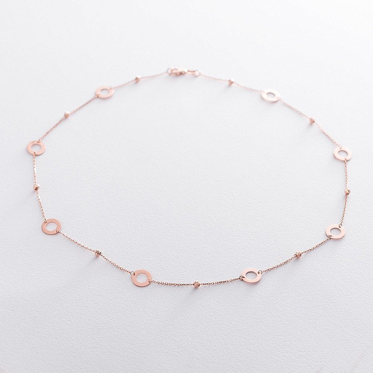 Золоте кольє з кружечками кол01514 від ювелірного магазину Онікс