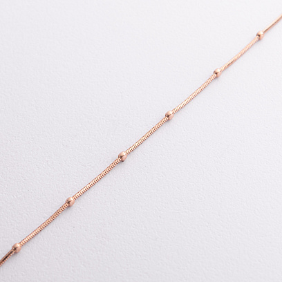 Золотой браслет "Шарики" на ногу б05332 №2