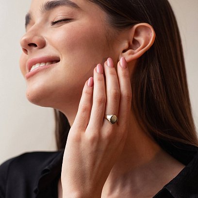 Печатка в желтом золоте (возможна гравировка) к07198 №8