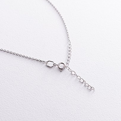 Срібне кольє "Круг" (емаль) 077240 №5