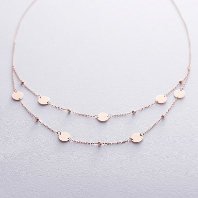 Золотое колье с монетками кол01409 №3