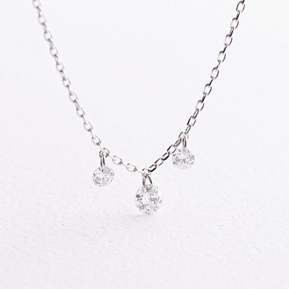 Колье в белом золоте (бриллианты) колб0192ca