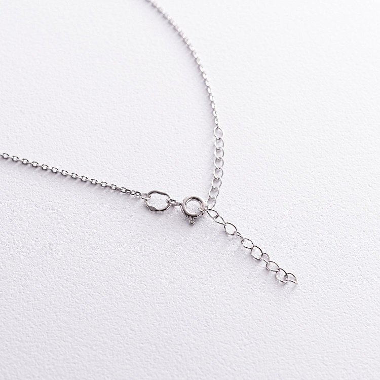 Срібне кольє "Круг" (емаль) 077240 від ювелірного магазину Онікс - 4