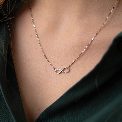 Срібне кольє "Нескінченність" 181026 №6