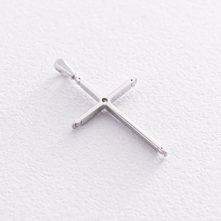 Золотий хрестик з діамантами пб0259y від ювелірного магазину Онікс - 2