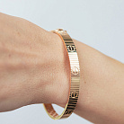 Жесткий золотой браслет "Love" б05809 от ювелирного магазина Оникс - 3