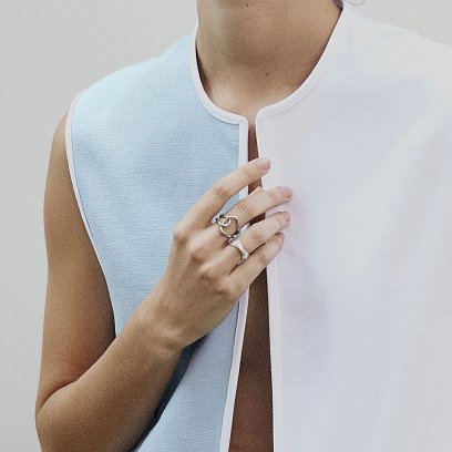 Кольцо "Мэдисон" в серебре 112696 №15