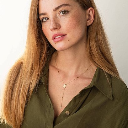 Кольє "Розарій" у жовтому золоті кол02211 №4