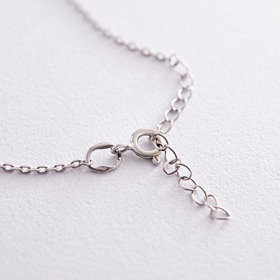 Серебряный браслет "Клевер" с фианитами OR008201 №5