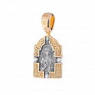 Срібна підвіска "Ікона Божої Матері Милуюча" з позолотою 131678 от ювелирного магазина Оникс - 3