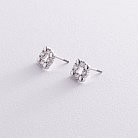 Золоті сережки - пусети з діамантами 323101121 от ювелирного магазина Оникс - 2