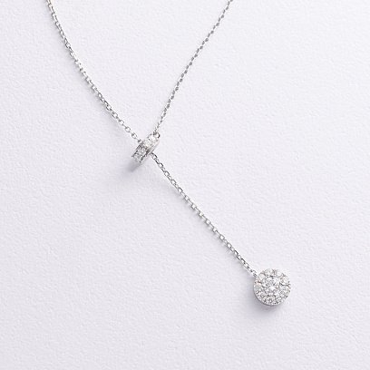 Золоте кольє - краватка з діамантами колб0150mi