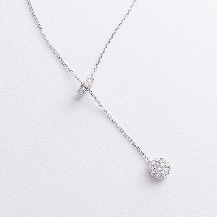 Золоте кольє - краватка з діамантами колб0150mi від ювелірного магазину Онікс