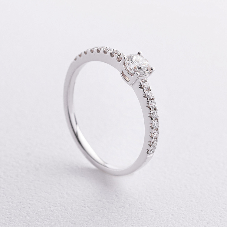 Заручальна золота каблучка з діамантами кб0688ri від ювелірного магазину Онікс