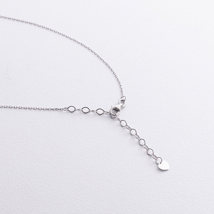 Срібне кольє з фіанітом 18556 від ювелірного магазину Онікс - 4