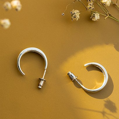 Срібні сережки - пусети "Сара" 122999 №7