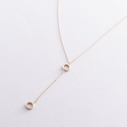 Кольє "Кружечки" в жовтому золоті кол01842