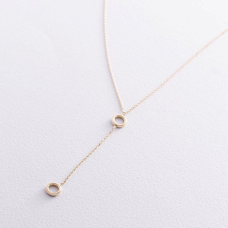 Кольє "Кружечки" в жовтому золоті кол01842 від ювелірного магазину Онікс