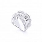 Срібний перстень з фіанітами 111827 от ювелирного магазина Оникс