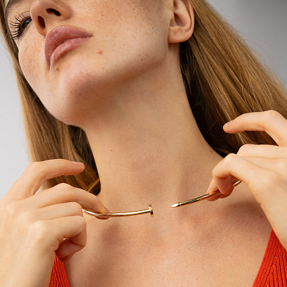 Кольє "Цвях" у жовтому золоті кол02530 №2