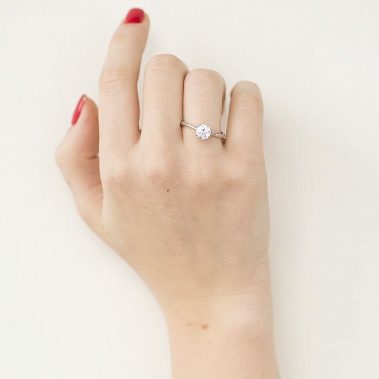 Заручальна каблучка (фіаніт) 11927 від ювелірного магазину Онікс - 3