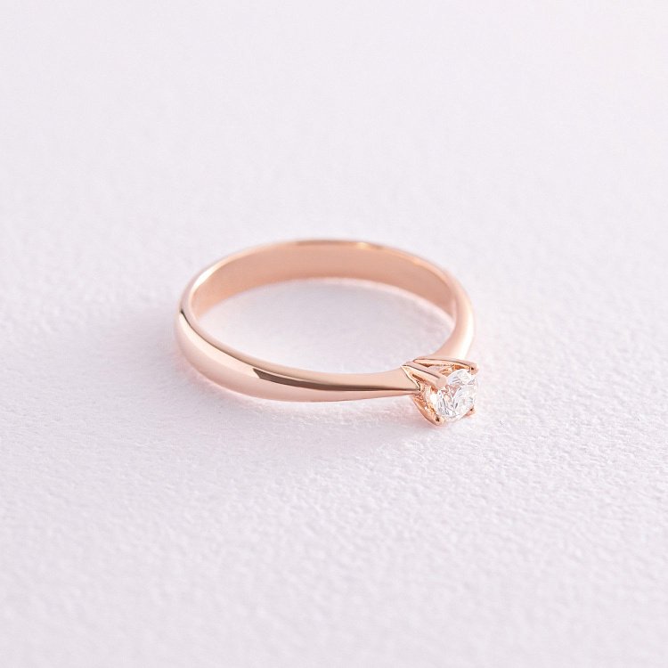 Помолвочное золотое кольцо с бриллиантом 25052421 от ювелирного магазина Оникс - 3