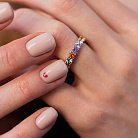Золотое кольцо с разноцветными сапфирами кб0490gl от ювелирного магазина Оникс - 1