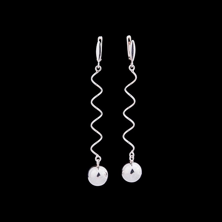 Серебряные серьги 12638 от ювелирного магазина Оникс - 1