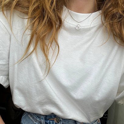 Серебряное колье "Волна" 908-01326 №5