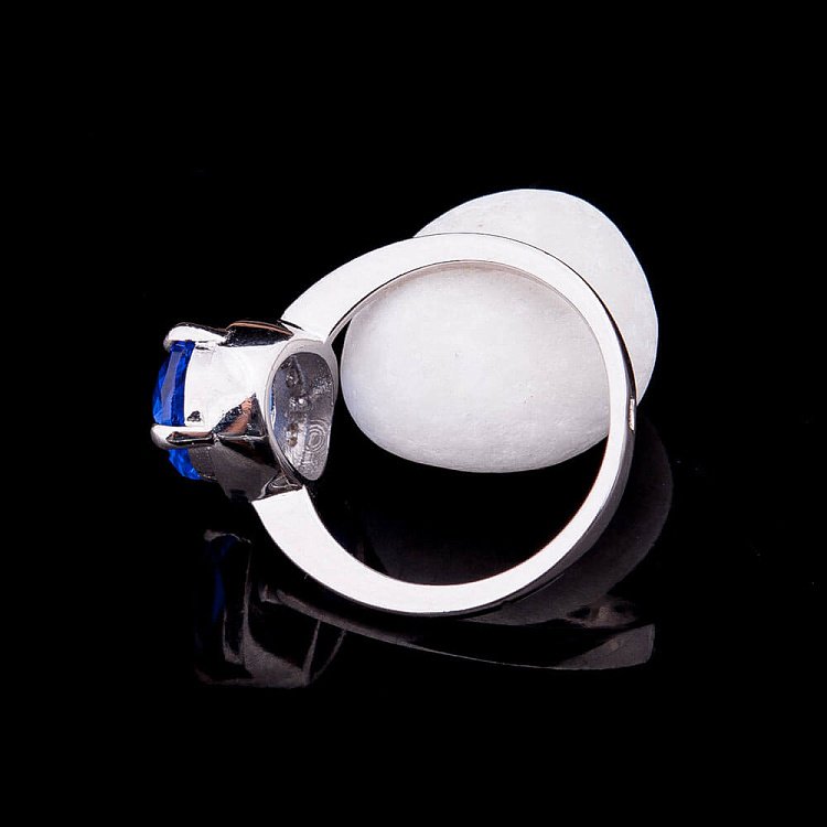 Каблучка з синіми фіанітами к5 від ювелірного магазину Онікс - 1