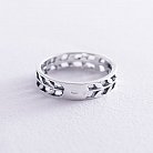 Серебряное кольцо "Колосок" с чернением 112549 от ювелирного магазина Оникс - 3