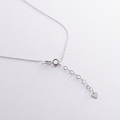 Колье "Сердечко" в белом золоте кол01771 №19