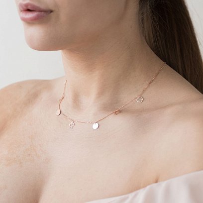 Золоте кольє "Монетки і янголята" кол01590 №2