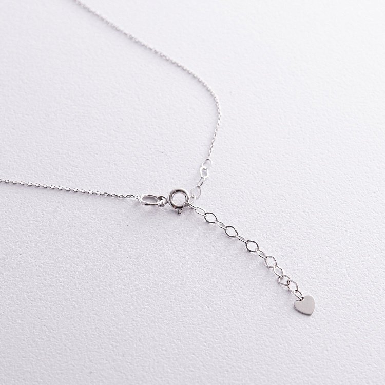 Колье "Сердечко" в белом золоте кол01771 от ювелирного магазина Оникс - 20