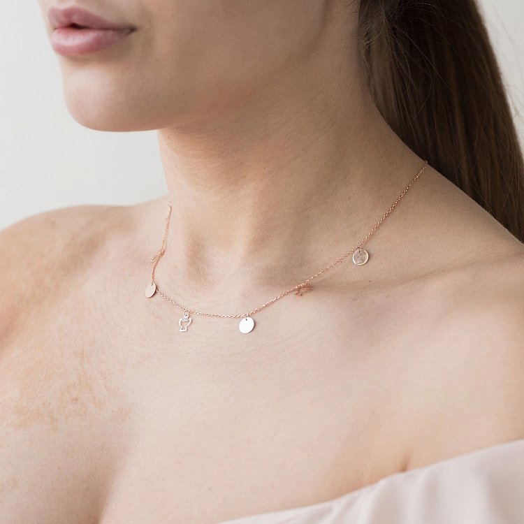 Золоте кольє "Монетки і янголята" кол01590 від ювелірного магазину Онікс - 1