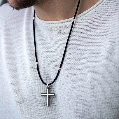 Крест из красного золота (циркон) 503-00007 №4