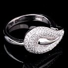 Серебряное кольцо с фианитами 111415 от ювелирного магазина Оникс
