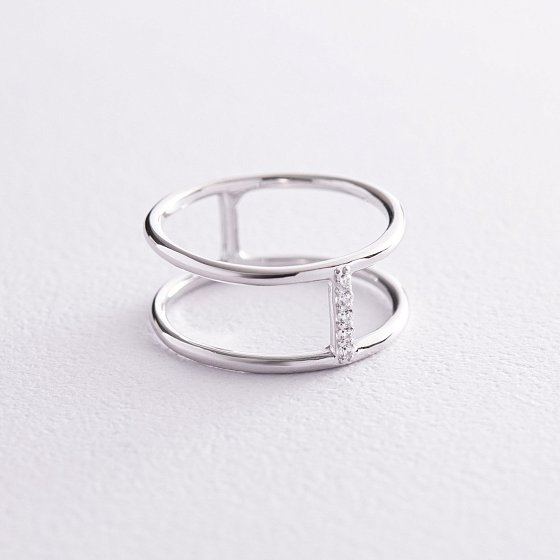 Серебряное кольцо с фианитами 901-01008 №3