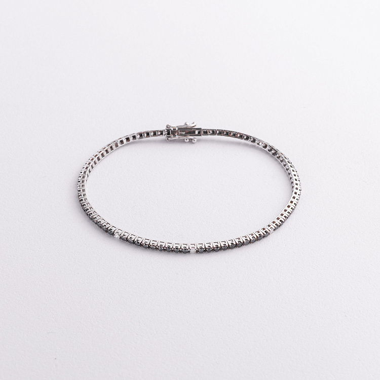 Браслет Теніс у білому золоті з діамантами бб0045л Браслет Теніс у білому золоті з діамантами бб0045л від ювелірного магазину Онікс