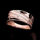 Золотое кольцо с фианитами к03206 от ювелирного магазина Оникс