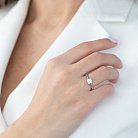 Золотое помолвочное кольцо (бриллианты) кб0145lg от ювелирного магазина Оникс - 1