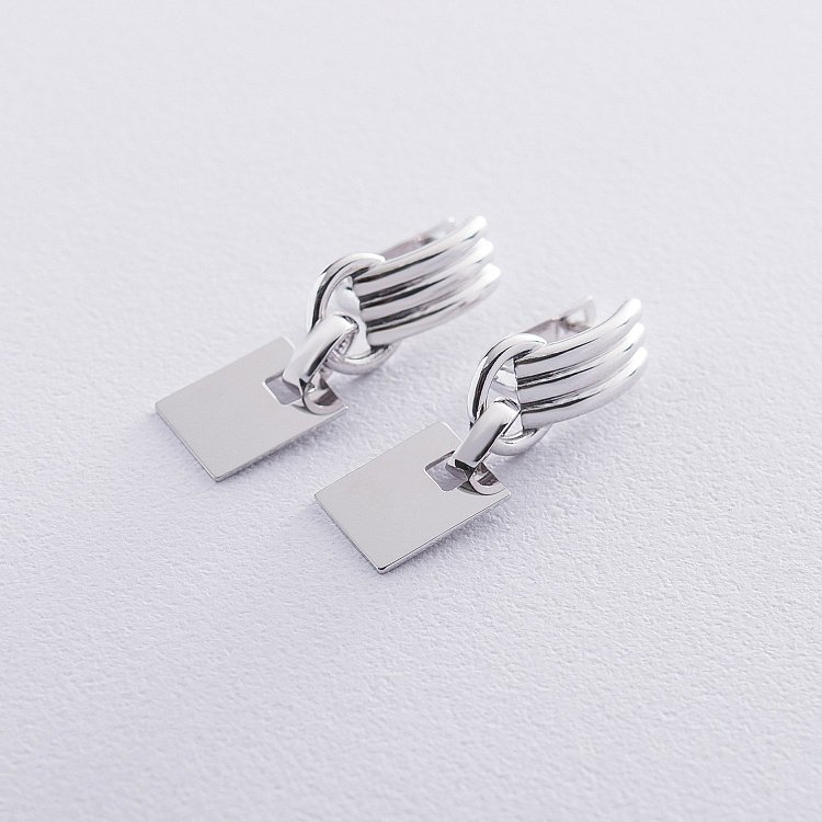 Золотые серьги на английской застежке с06613 от ювелирного магазина Оникс - 1