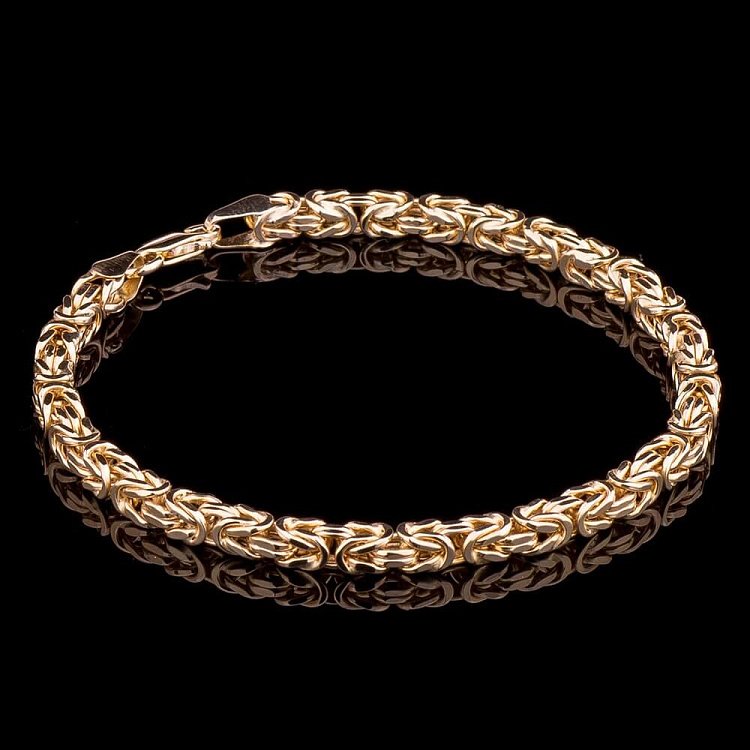 Женский браслет из желтого золота б00292 от ювелирного магазина Оникс