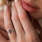 Кольцо "Сердечко" в белом золоте к07394 от ювелирного магазина Оникс - 10